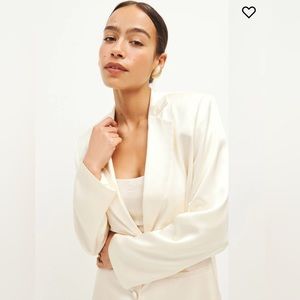 Reformation Vera Satin Blazer